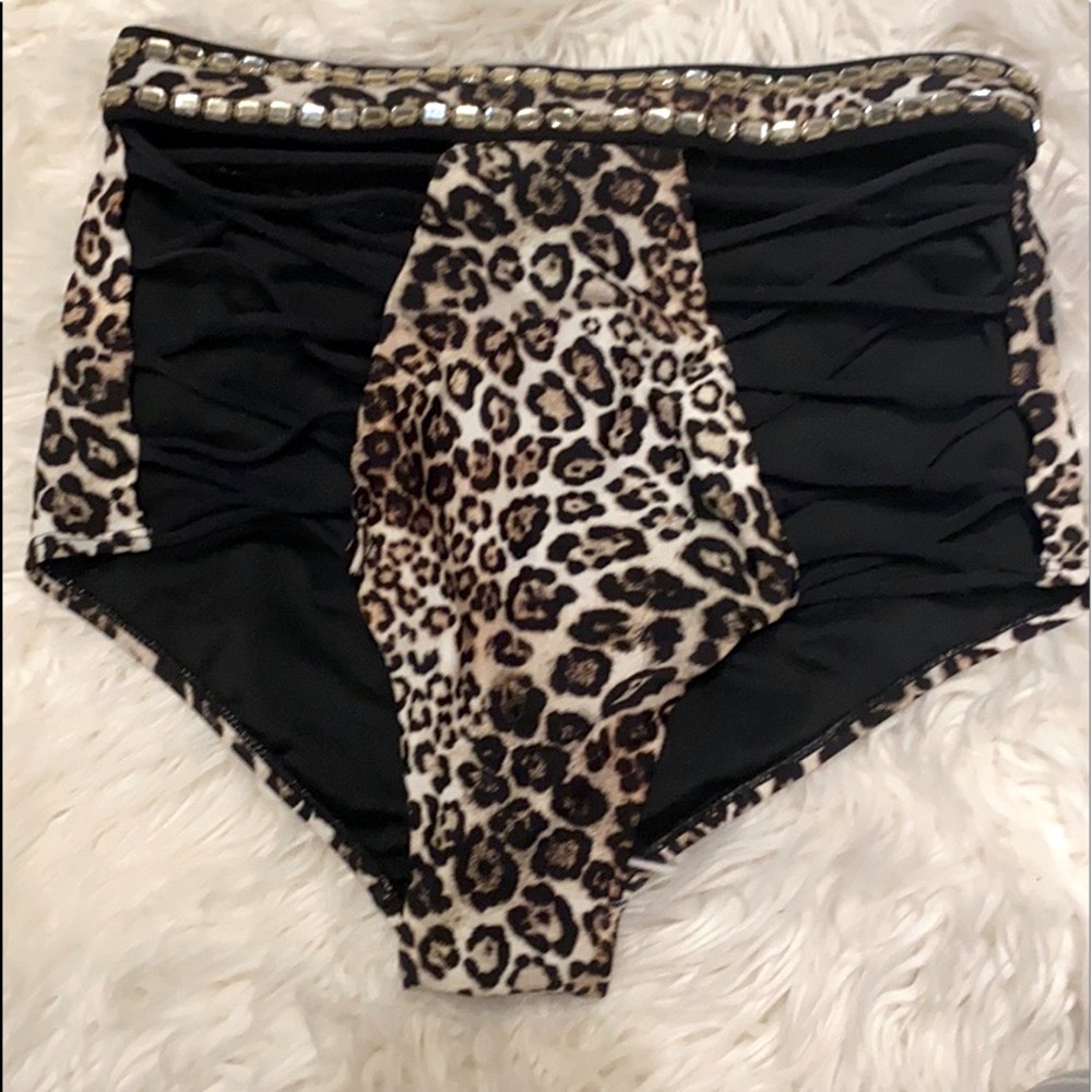 High waisted bikini bottom